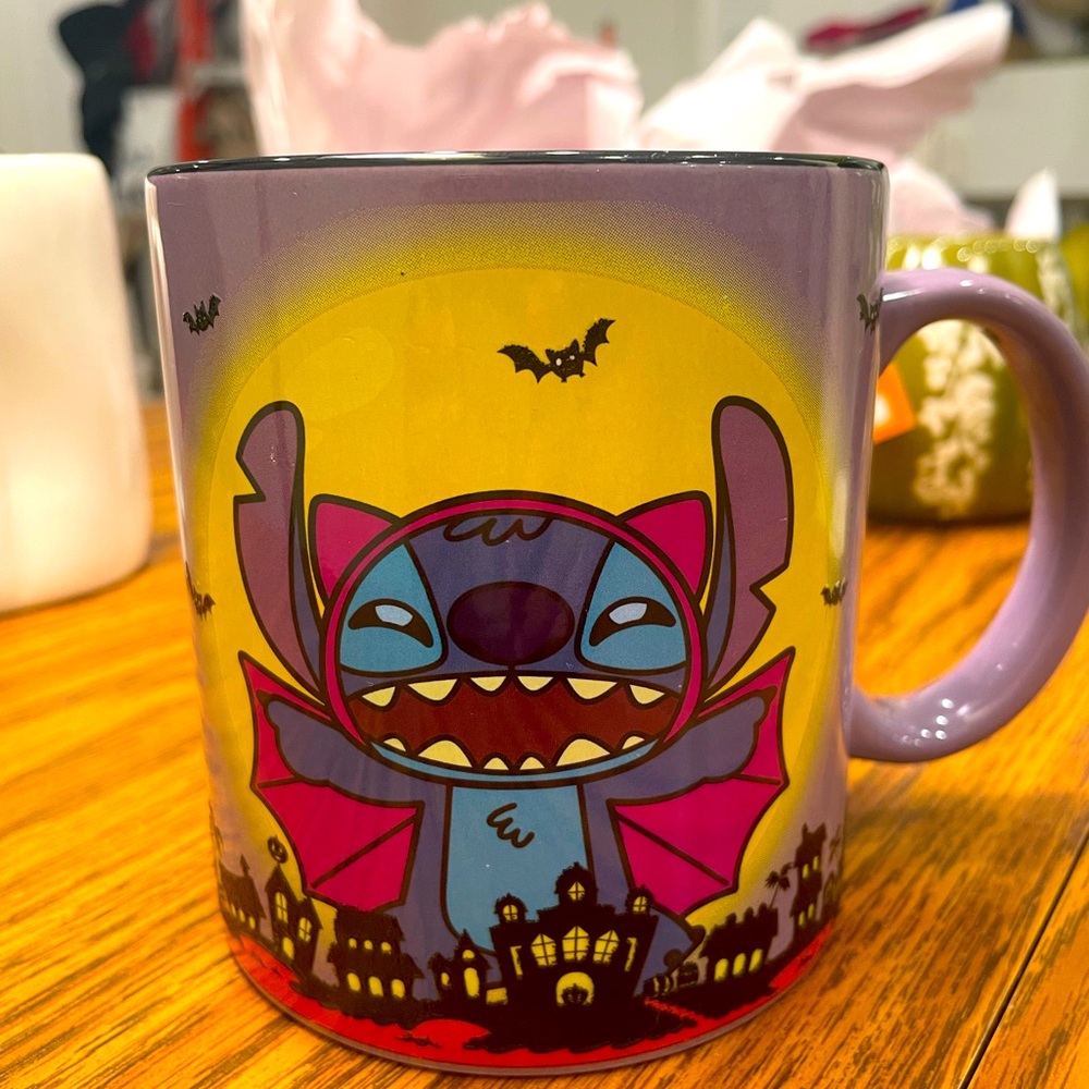 DISNEY Lilo STITCH  Vampire Halloween GLITTER MUG NEW